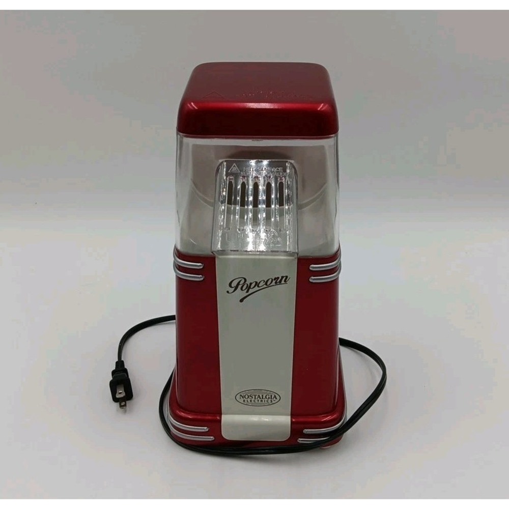 Nostalgia Electrics Retro Hot Air Popcorn Popper Maker RHP310  WORKS Red White